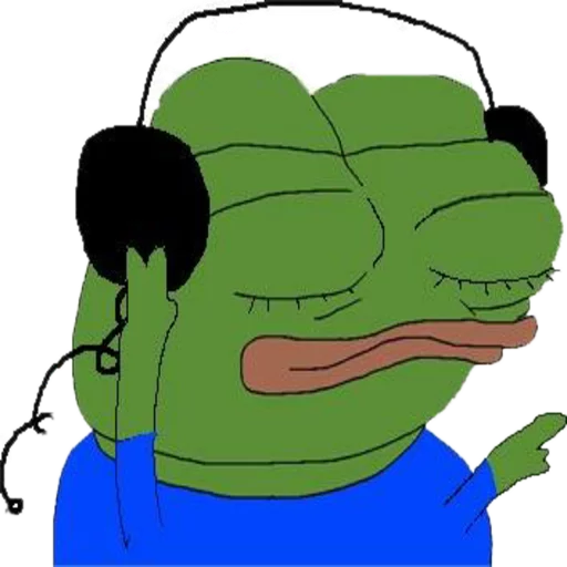 Earmuffs pointing Frog Friends sticker — Sticker Packs meme