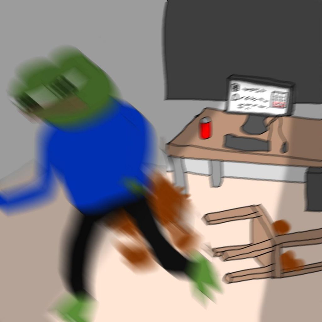 Pepe running out of room — Pepe meme