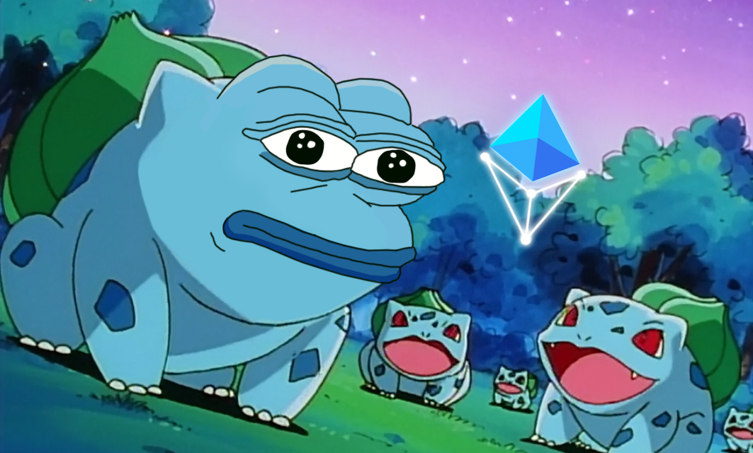 Pepe bulbasaurs looking at diamond — Pepe meme