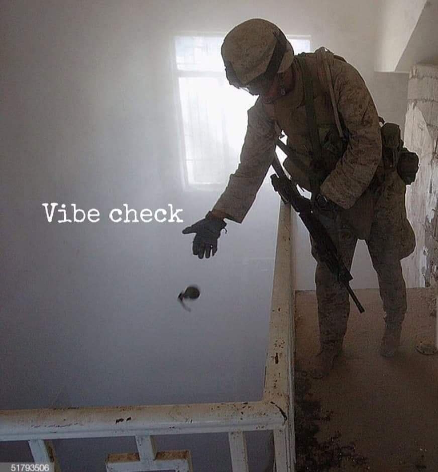 Us marine vibe check — Reaction meme