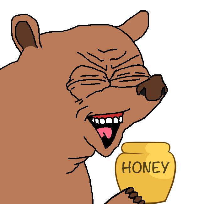 Laughing bear honey — Reaction meme