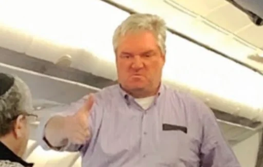 Angry airplane passenger Cali Pack 3 sticker — Sticker Packs meme
