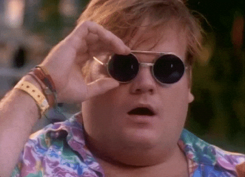 Surprised Chris Farley — Reaction meme