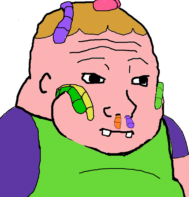 Wojak fat kid gummie worms — Wojak meme