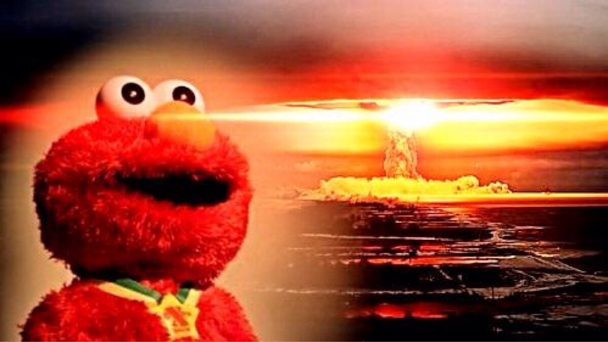 Elmo nuclear explosion meme template — Templates meme