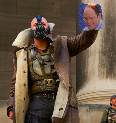 Bane with costanza pic — Reaction meme