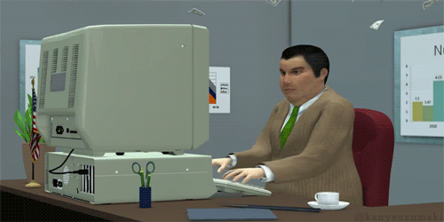 Office raining money — Reaction meme