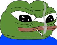 Pepe smoking cigarette — Pepe meme