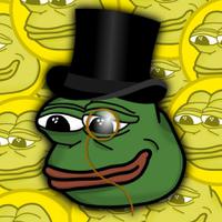 Pepe fancy surrounded by pepe coins — Pepe meme