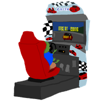 Pepe playing racing arcade game — Pepe meme