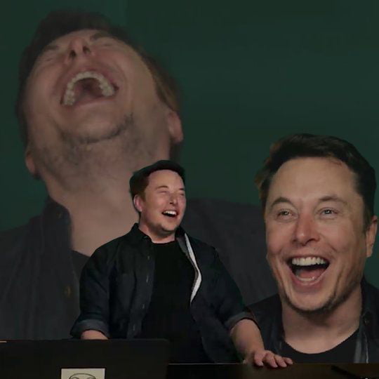 Elon musk laughing montage — Reaction meme