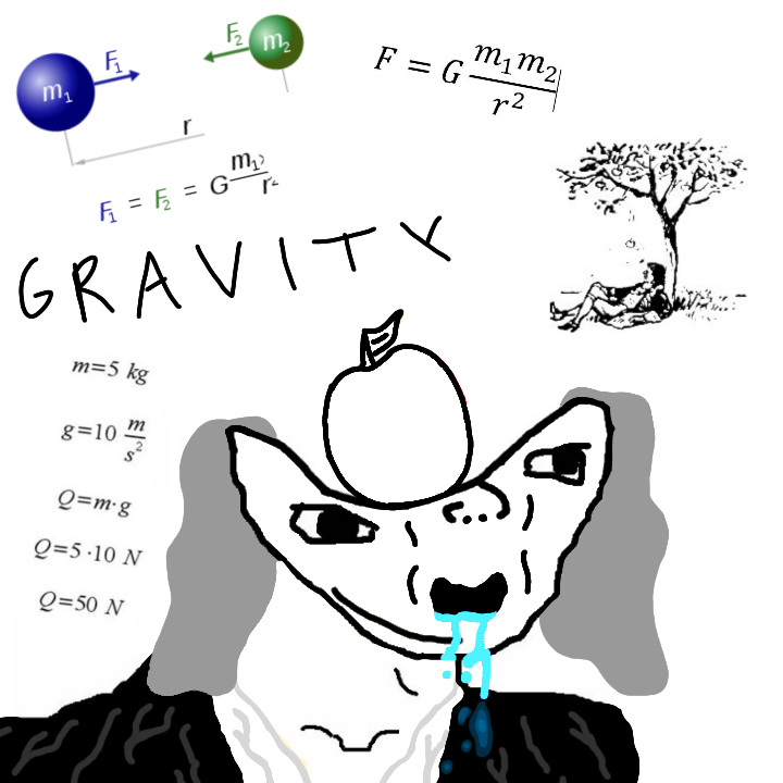 Brainlet newton discovers gravity — Brainlet meme