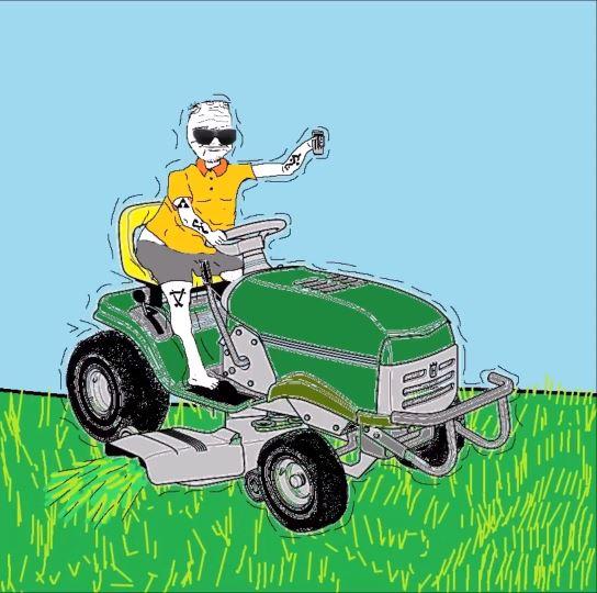 Boomer mows grass — Boomer meme