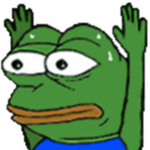 Pepe hands up sweating — Pepe meme