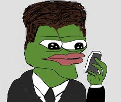 Pepe bogdanoff looking at phone — Pepe meme