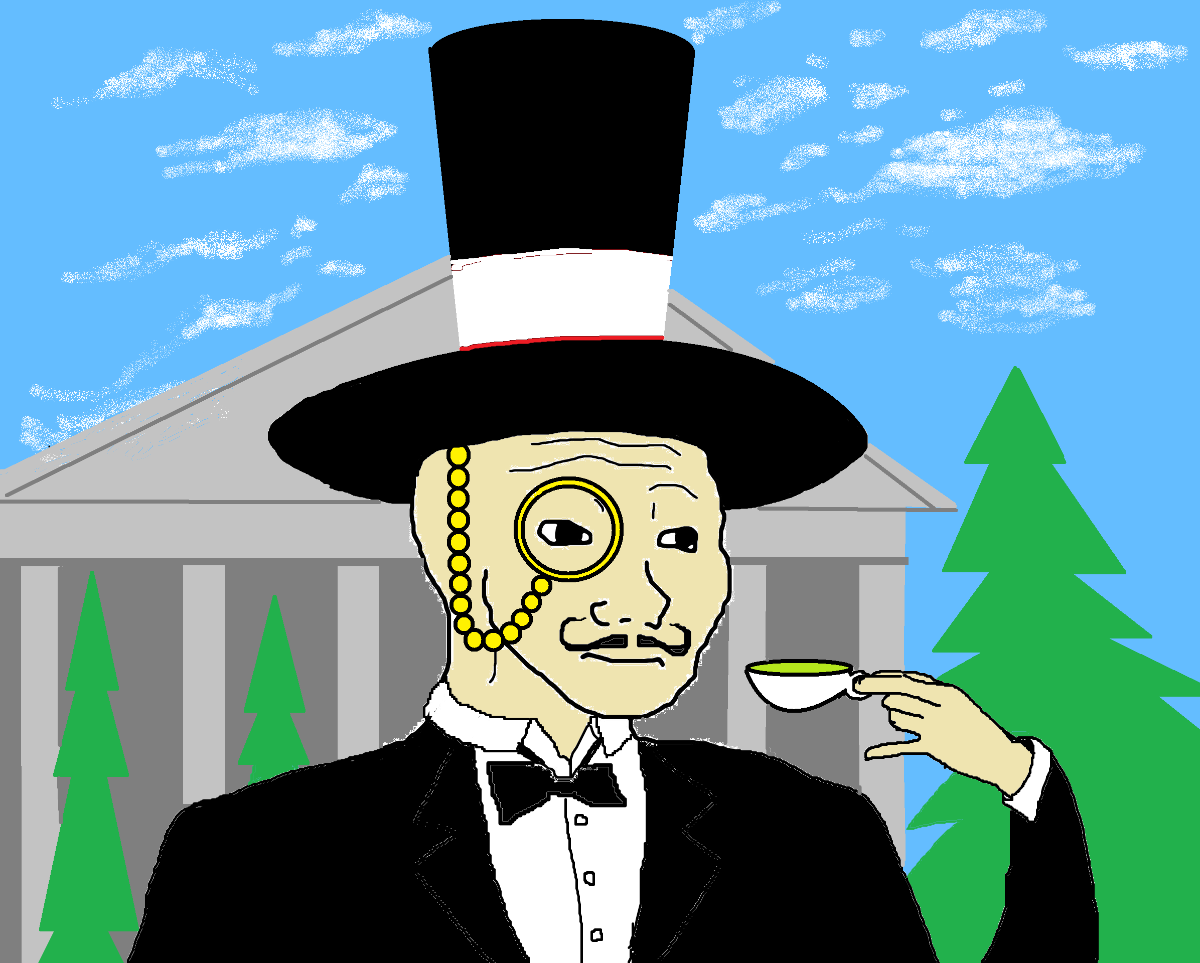 Wojak genteman tea eye piece — Wojak meme