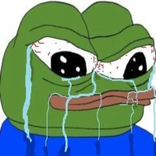 Crying tears Frog Friends sticker — Sticker Packs meme