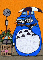 Toshi cat fren umbrella gm — $TOSHI meme