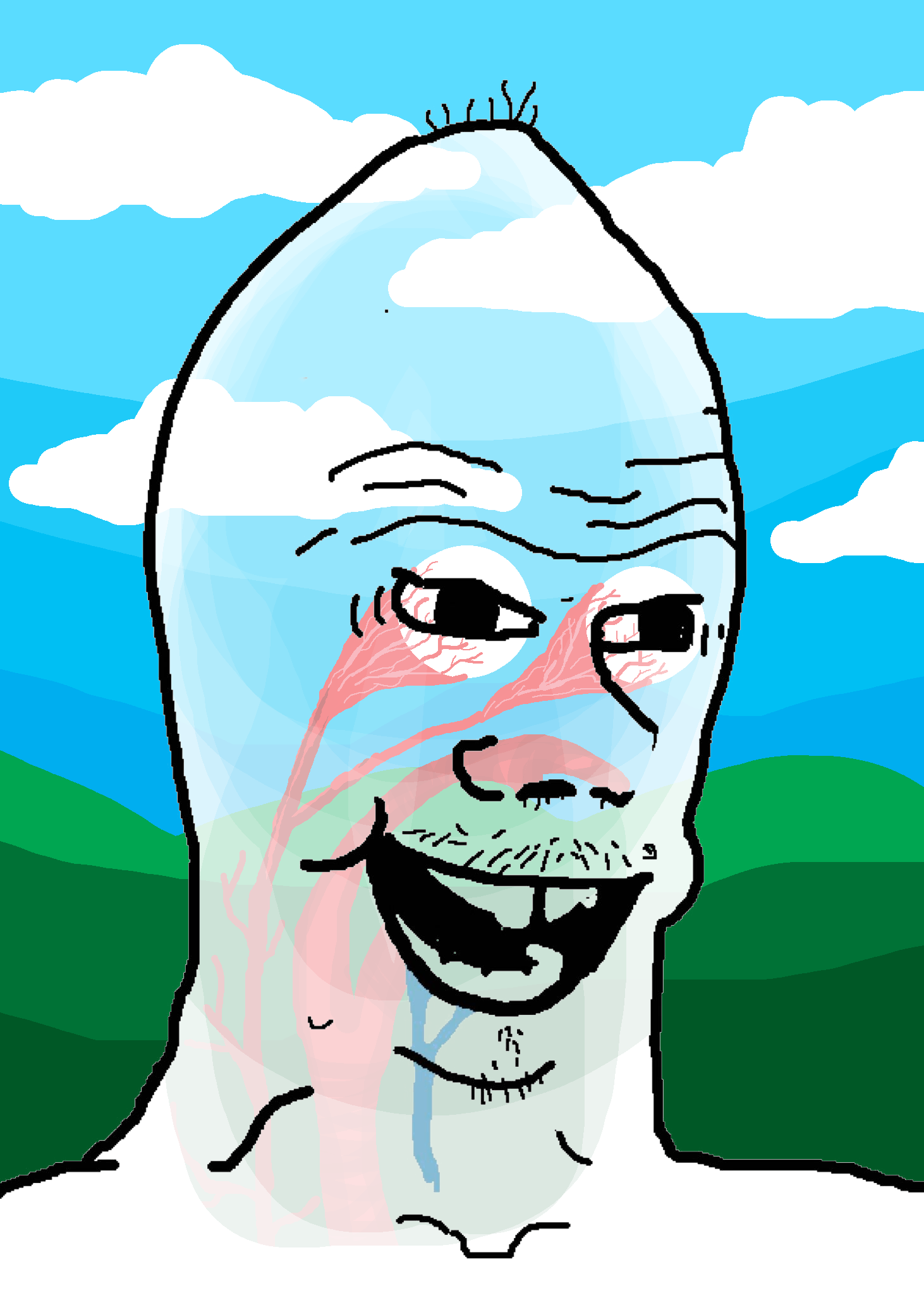 Brainlet transparent head — Brainlet meme