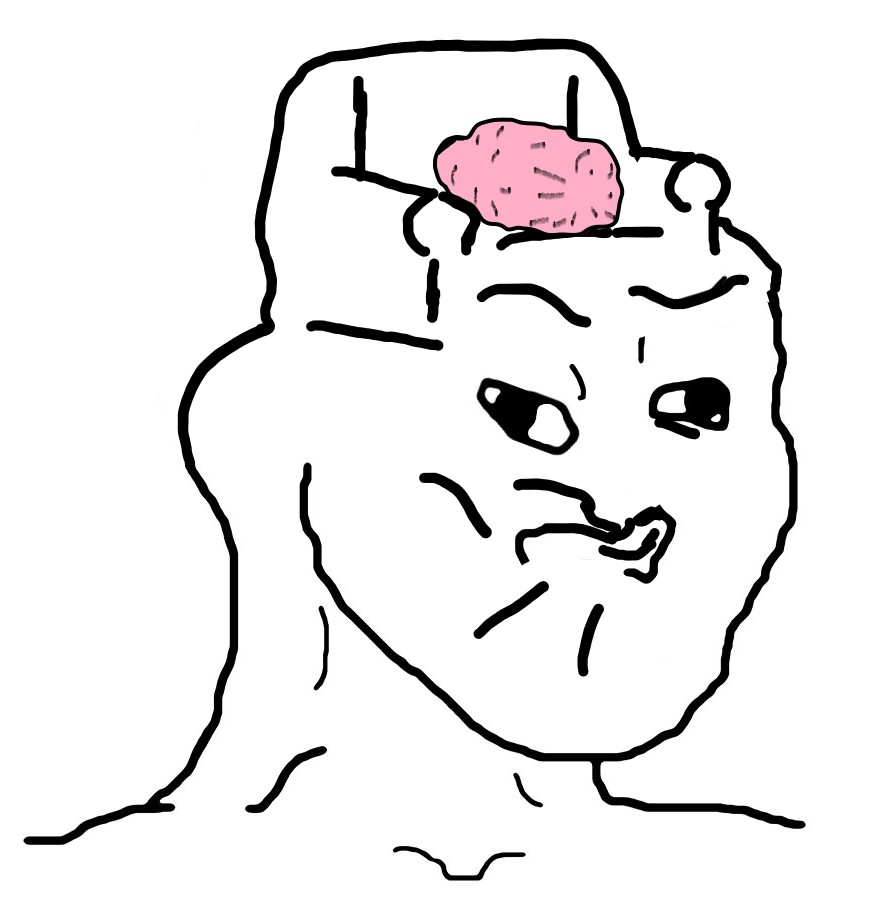 Brainet sofa chair brain — Brainlet meme
