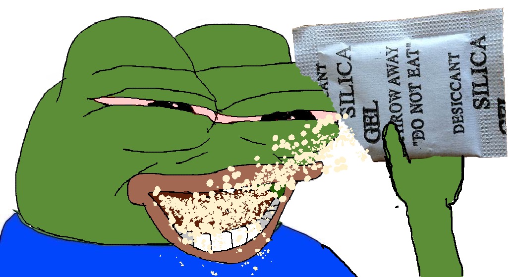 Pepe eats silica — Pepe meme