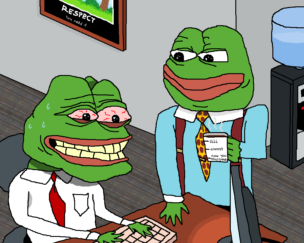 Pepe wagie office space — Pepe meme
