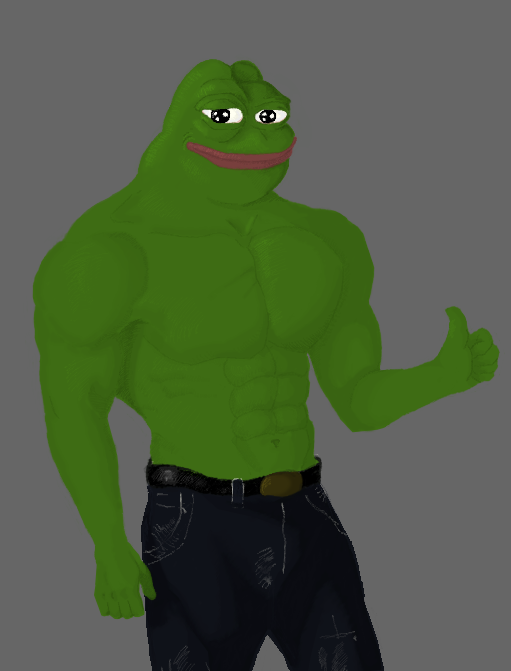 Pepe muscle jeans thumbs up — Pepe meme