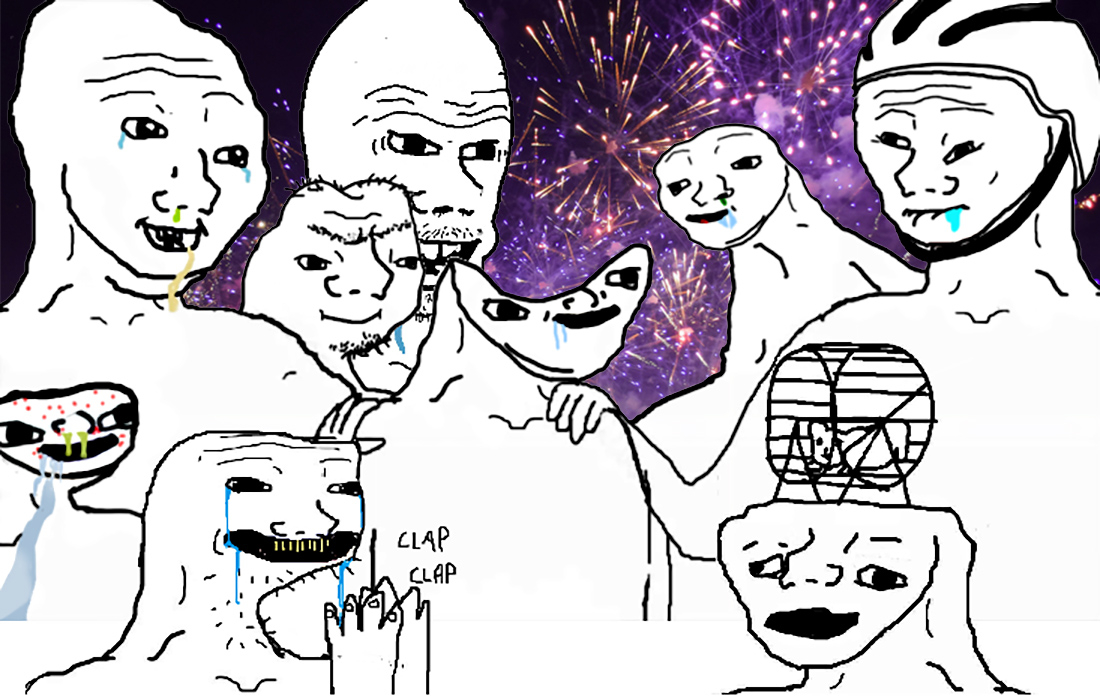 Brainlet group fireworks — Brainlet meme