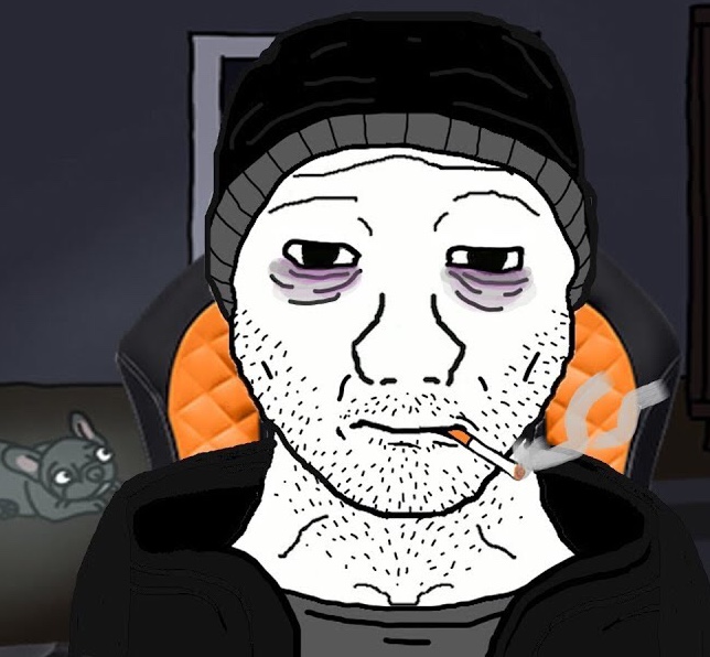 Wojak stage 2.111 doomer cat — Wojak meme