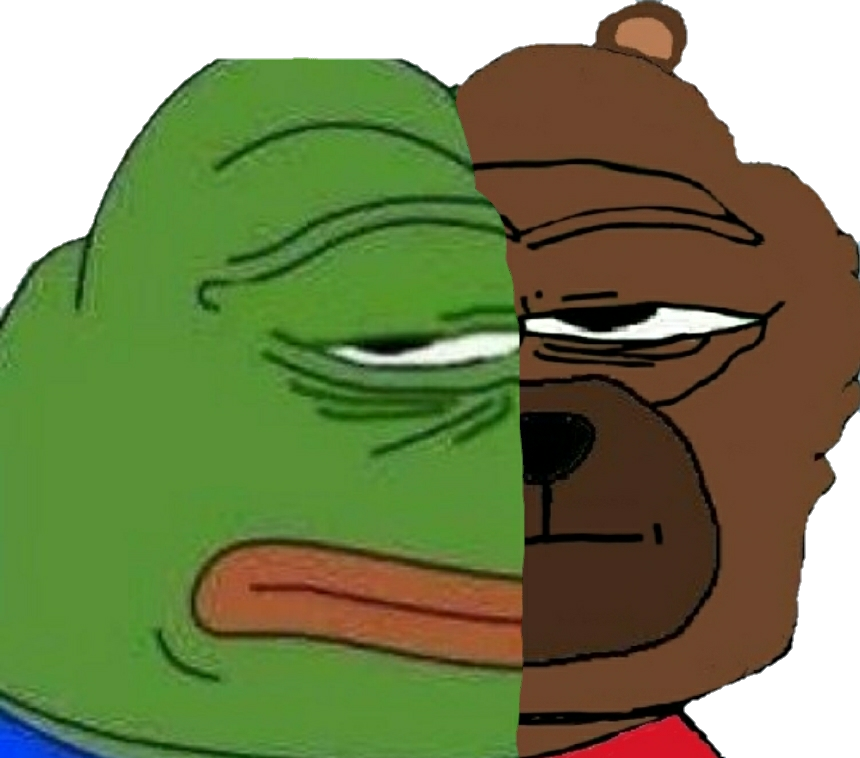 Pepe bobo face split — Pepe meme