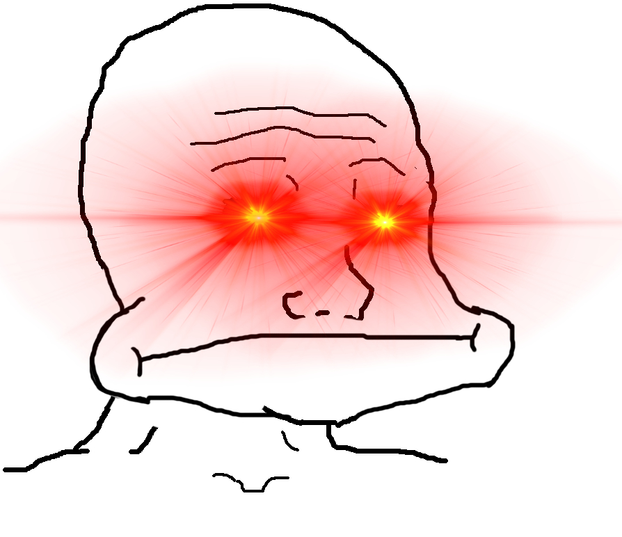 Wojak jim face red eyes — Wojak meme