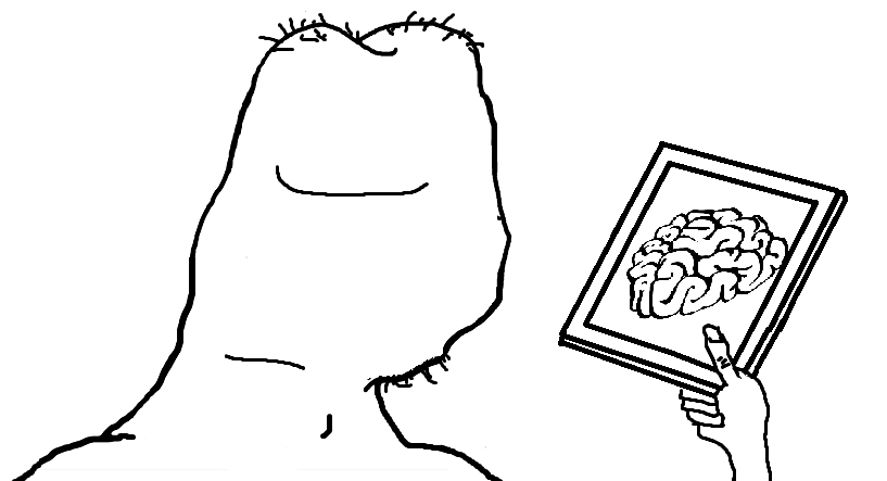 Brainlet boomer brain picture — Brainlet meme
