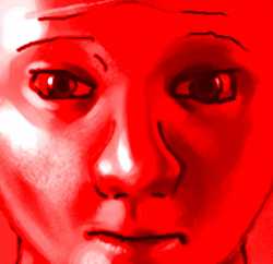 Red wojak face shot — Wojak meme