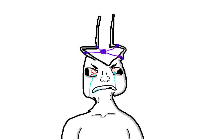 Brainlet tuning fork head — Brainlet meme