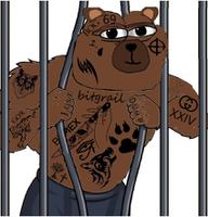 Bobo bends prison bars tattoos — Bobo meme