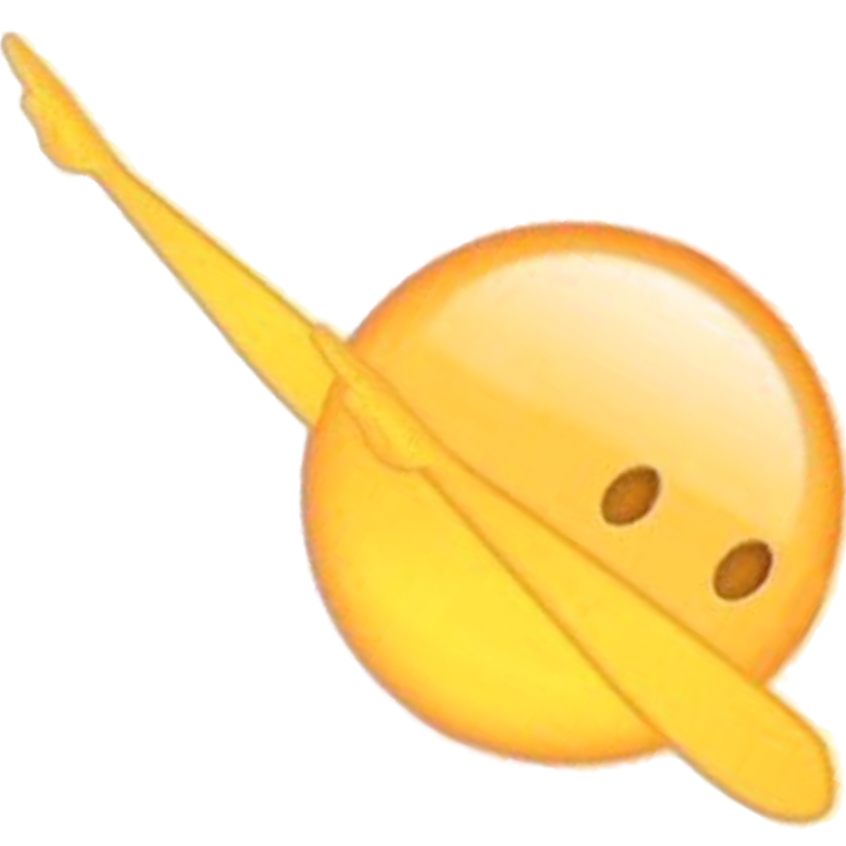 Smiley face emoji dabbing — Reaction meme