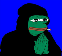 Pepe praying hands smoking — Pepe meme
