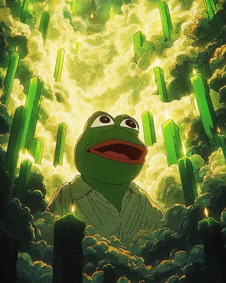 Green candles — Apu meme