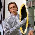 Bateman checking through portal — Reaction meme