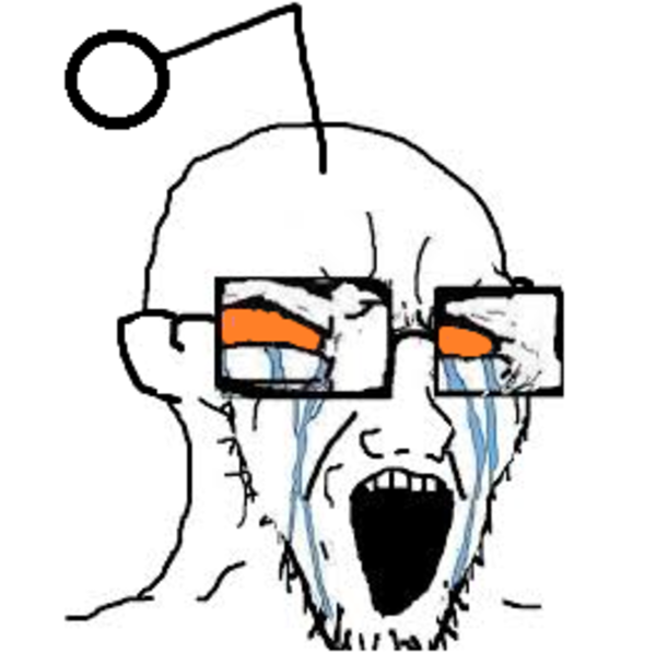 Wojak soy boy reddit snoo seething angry glasses — Wojak meme