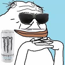 Boomer pepe smug drinking monster — Boomer meme