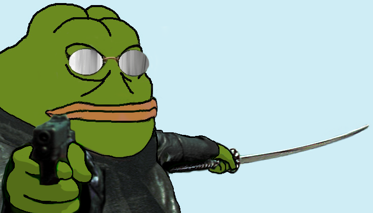 Pepe morpheus gun sword — Pepe meme