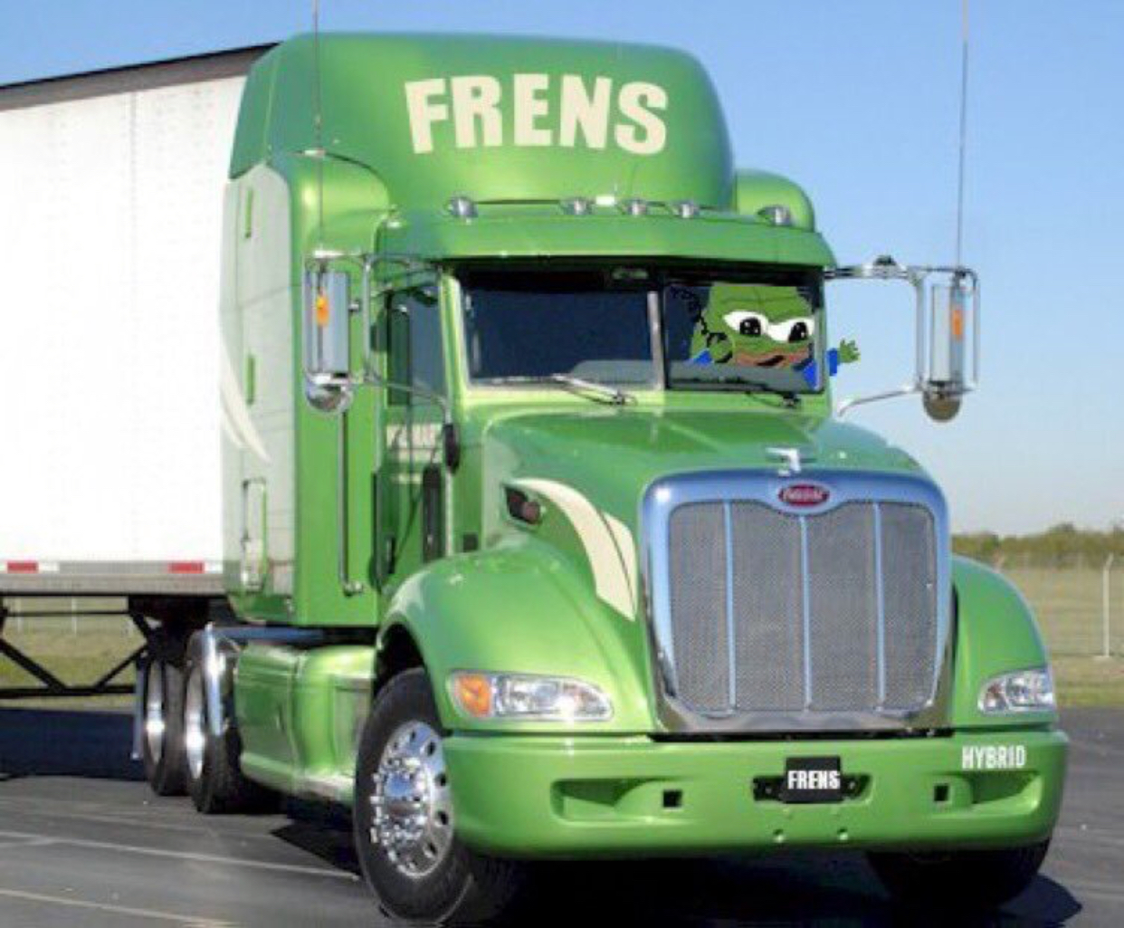 Pepe frens semi truck — Pepe meme