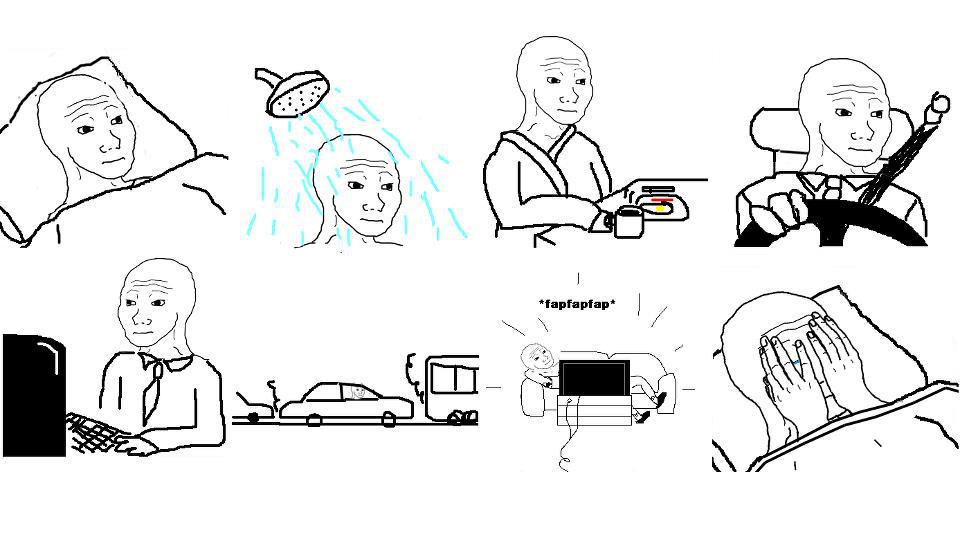 Wojak typical day — Wojak meme