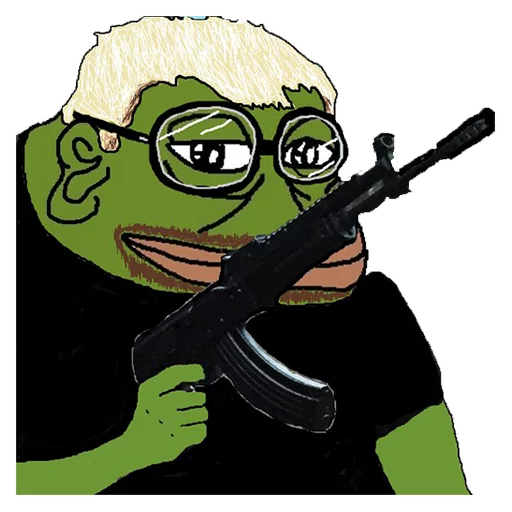 Blond rifle Groyper sticker — Sticker Packs meme