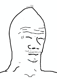 Brainlet eyes closed — Brainlet meme