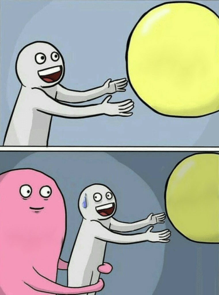 Running Away Balloon meme template — Templates meme