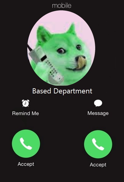 Doge based department phone call — Reaction meme