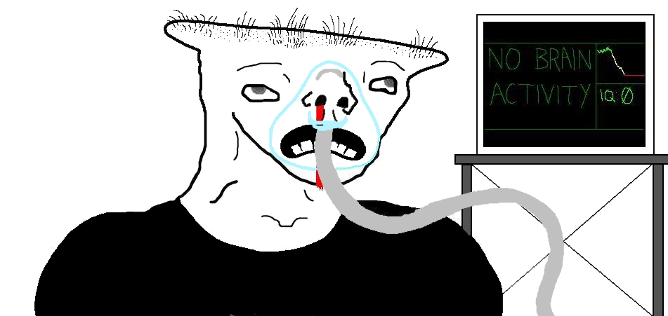 Brainlet no brain activity monitor — Brainlet meme