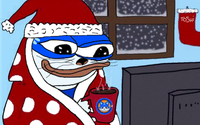 Toshi cat comfy santa cap coffee — $TOSHI meme